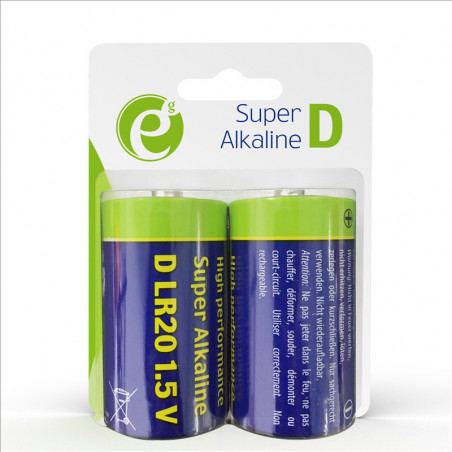 2 Piles Alcaline LR20 – 1.5V – Haute Performance – 18000 mAh